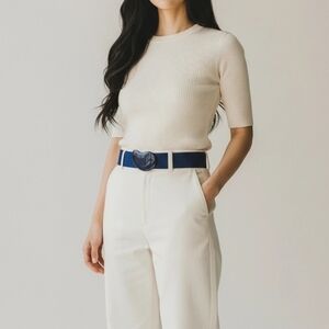 Royal Blue Elastic Belt waist 28"-38"